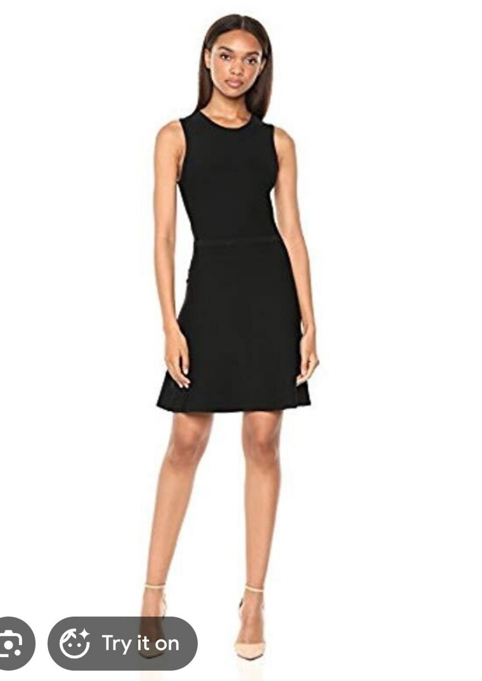 Theory Sleeveless Black A-Line Knit Dress
